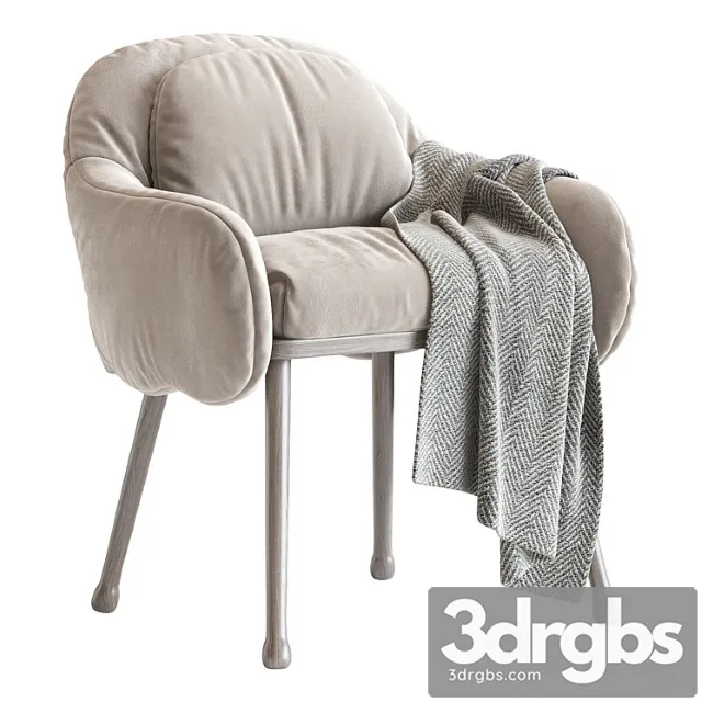 Corolla 270 White Armchair 3D Model Free