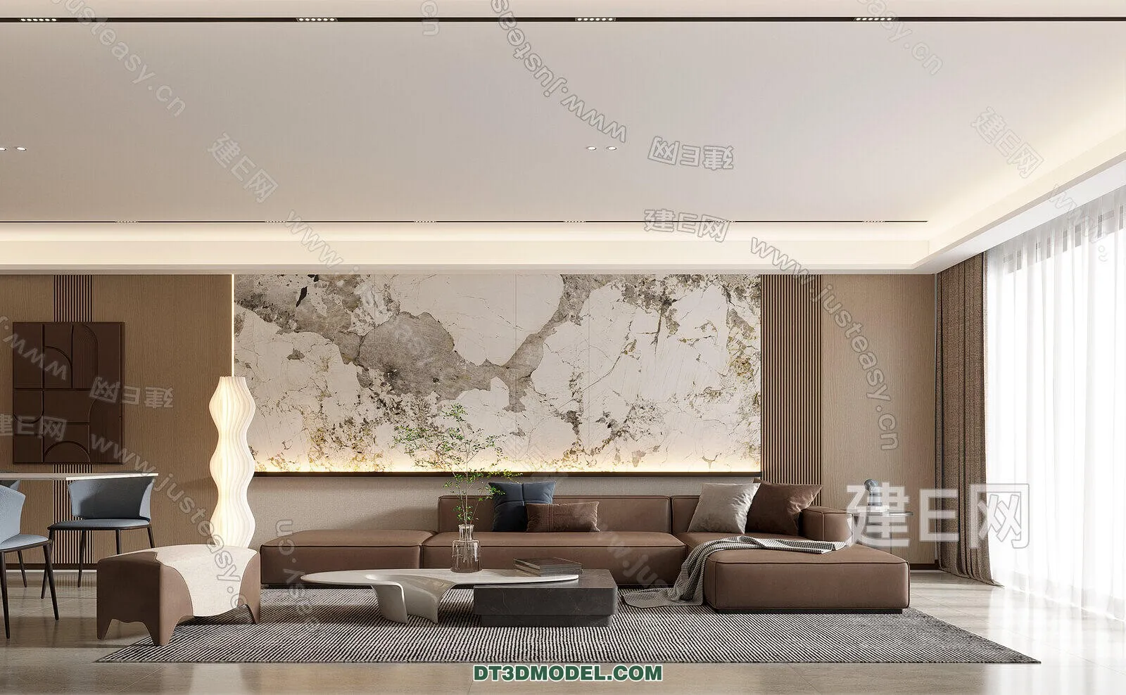 CORONA LIVING ROOM 3D MODELS - 001