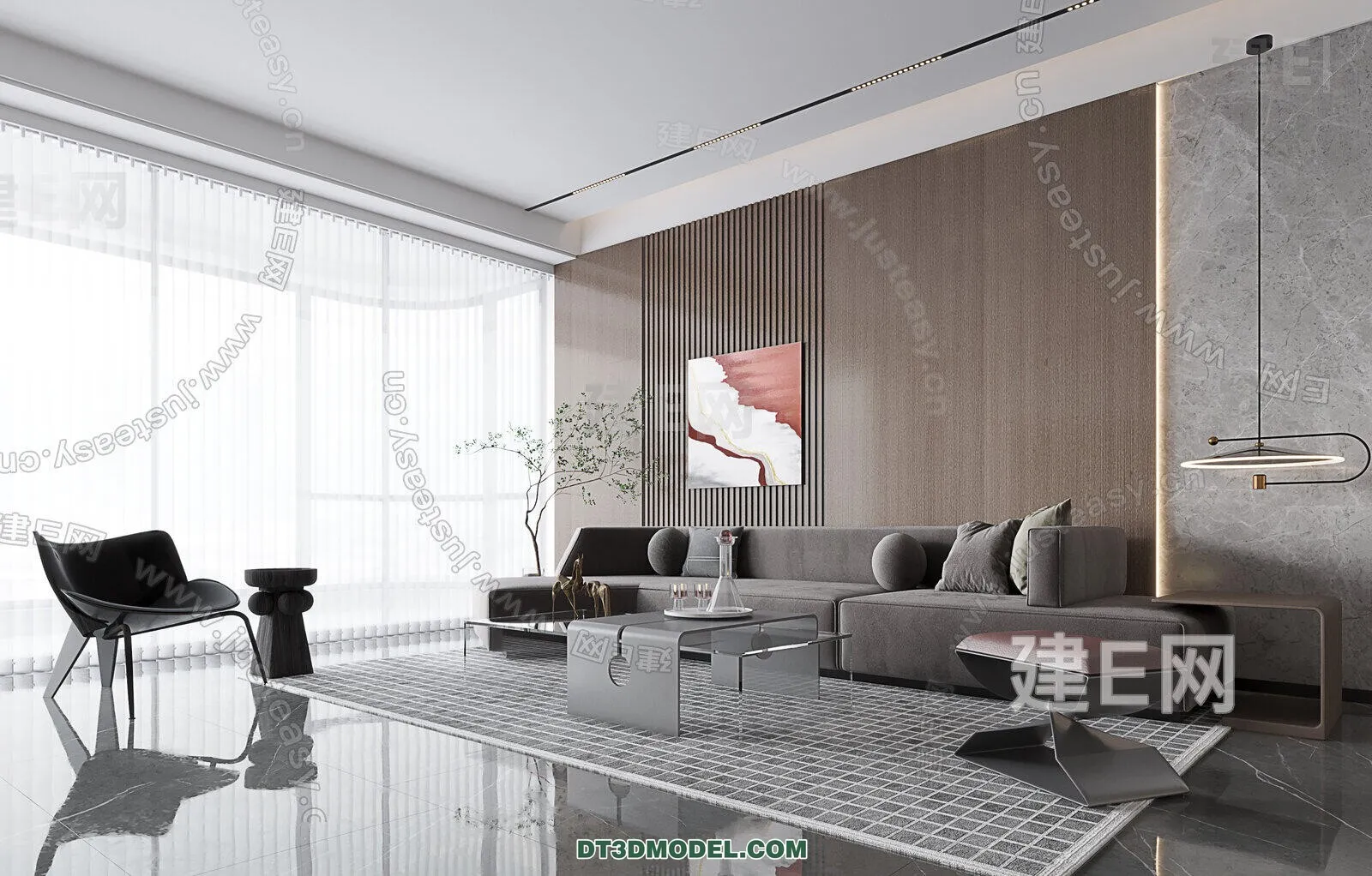 CORONA LIVING ROOM 3D MODELS - 009