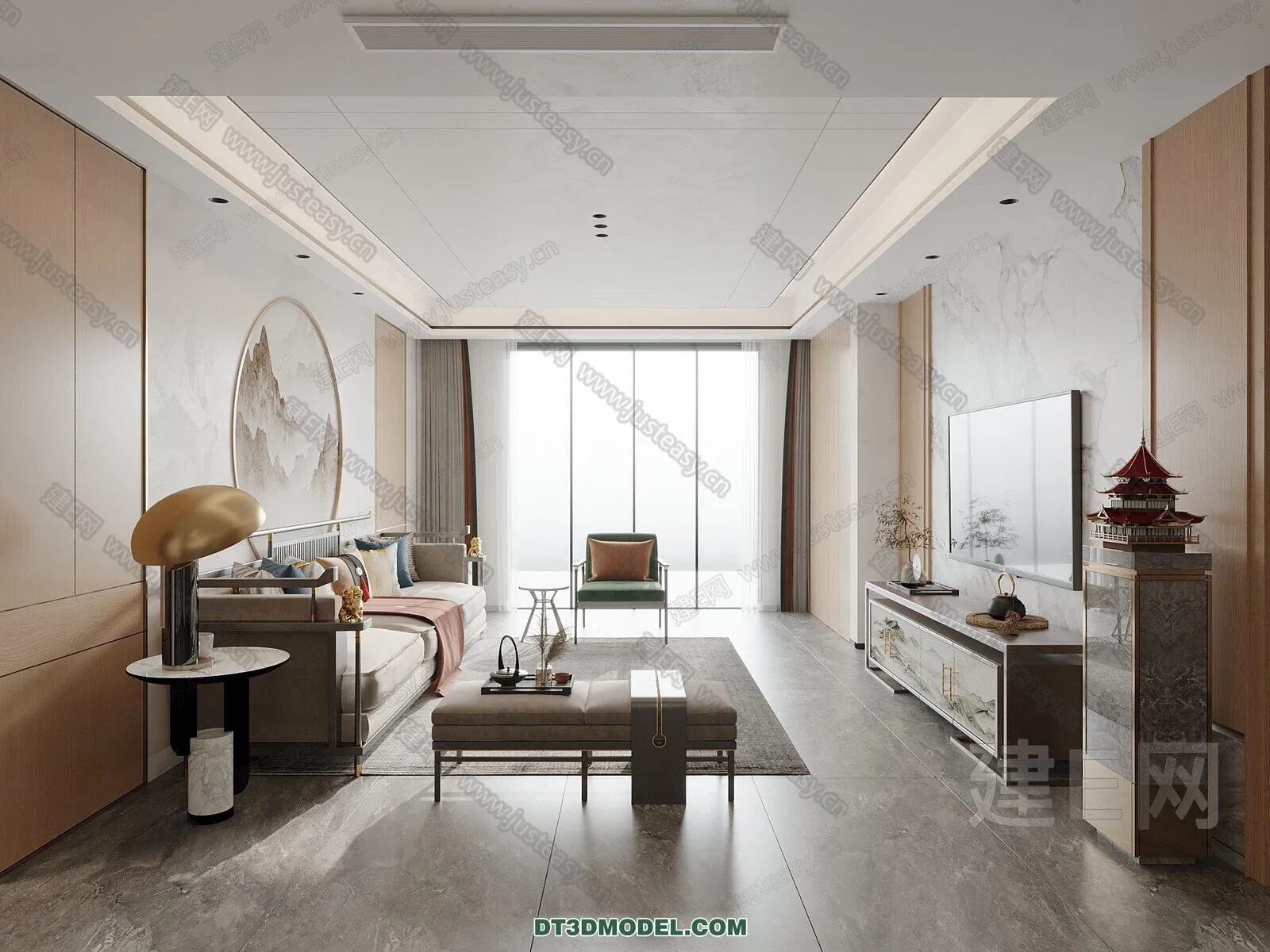 CORONA LIVING ROOM 3D MODELS - 010