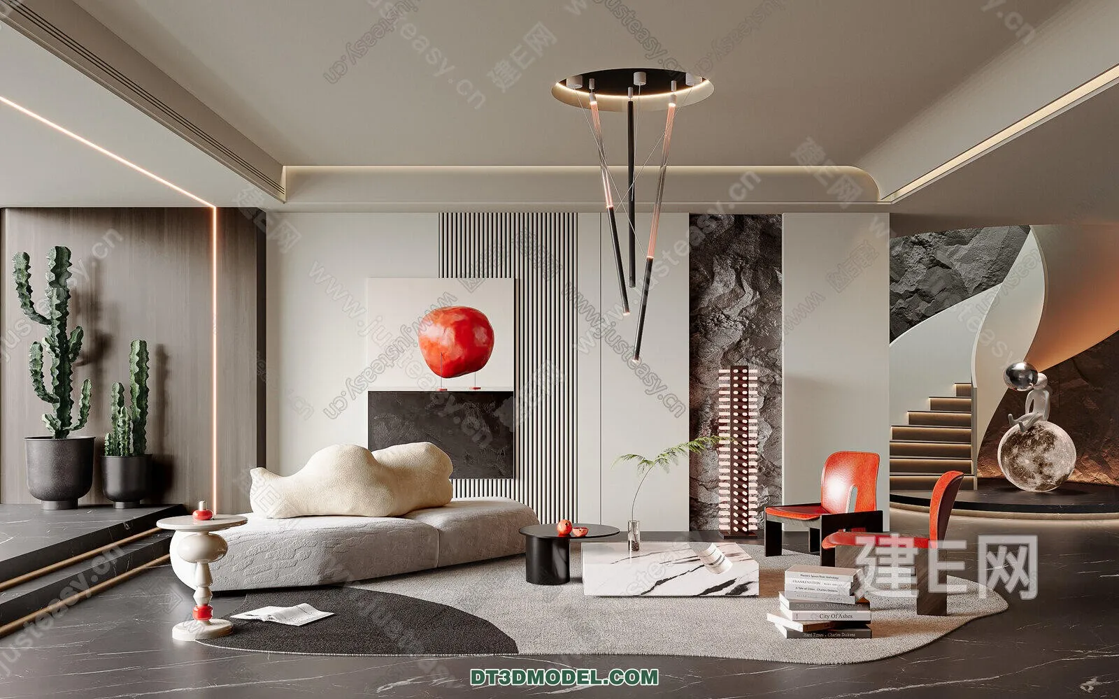 CORONA LIVING ROOM 3D MODELS - 015