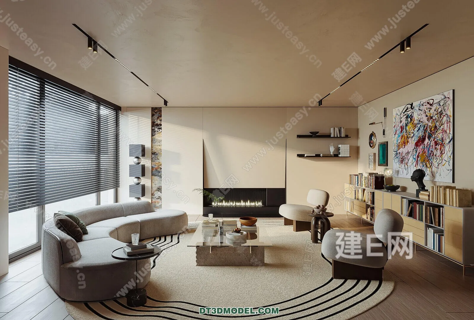 CORONA LIVING ROOM 3D MODELS - 021