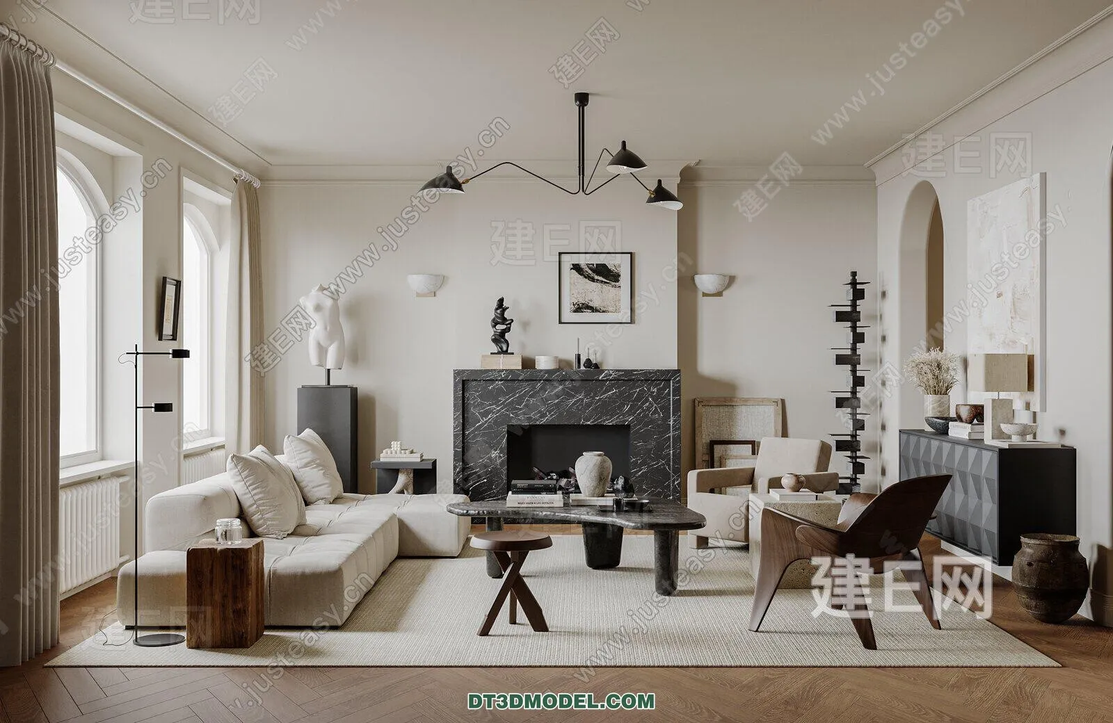 CORONA LIVING ROOM 3D MODELS - 028