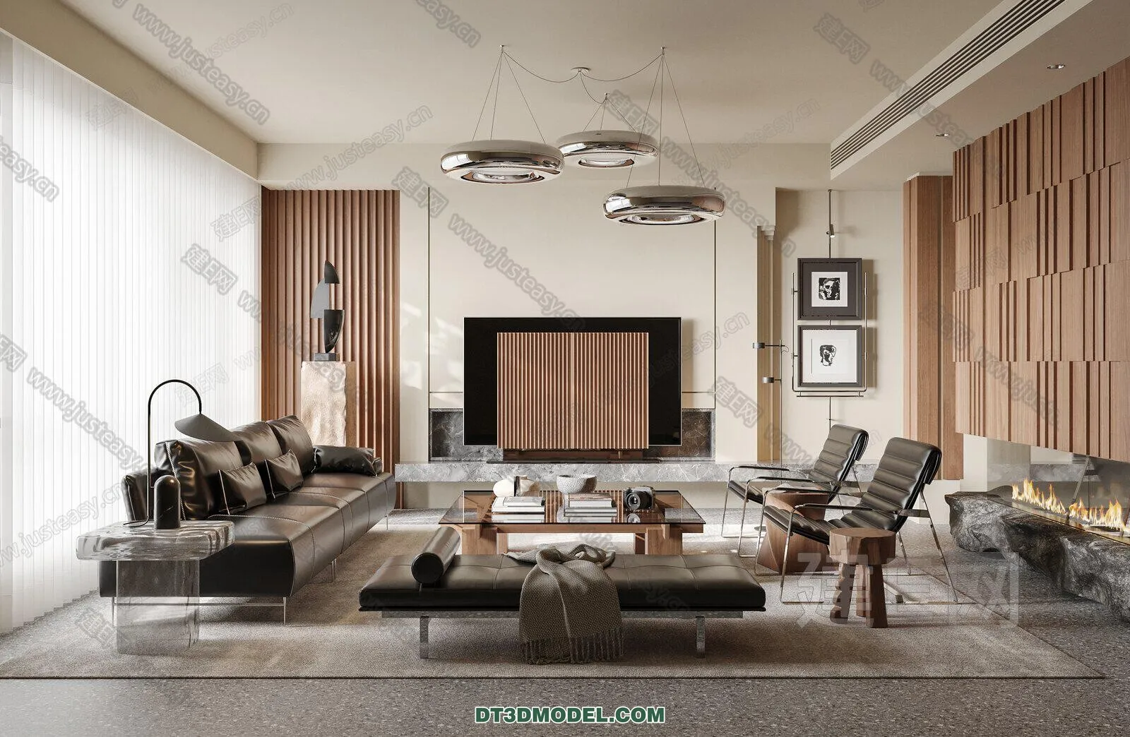 CORONA LIVING ROOM 3D MODELS - 038