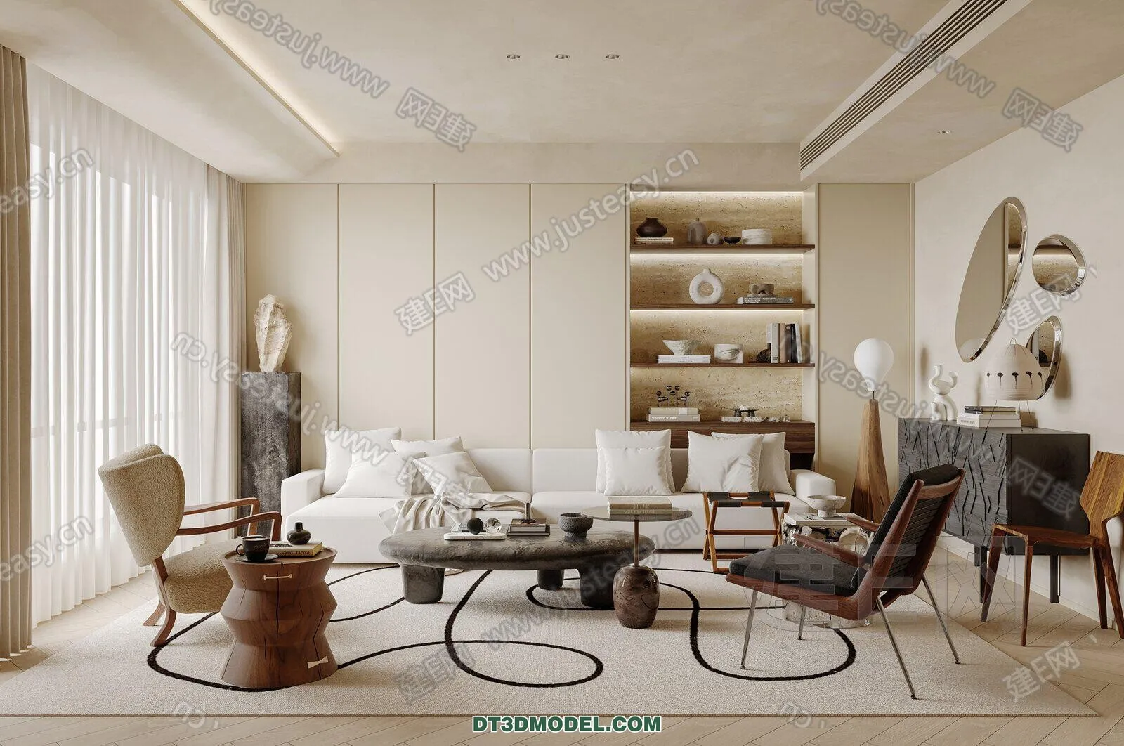 CORONA LIVING ROOM 3D MODELS - 041