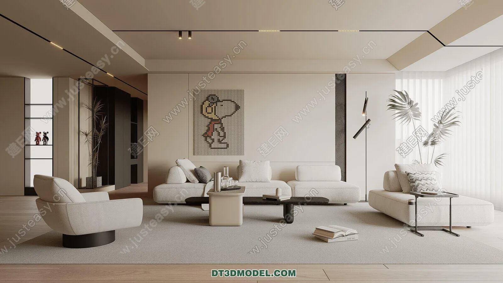 CORONA LIVING ROOM 3D MODELS - 043