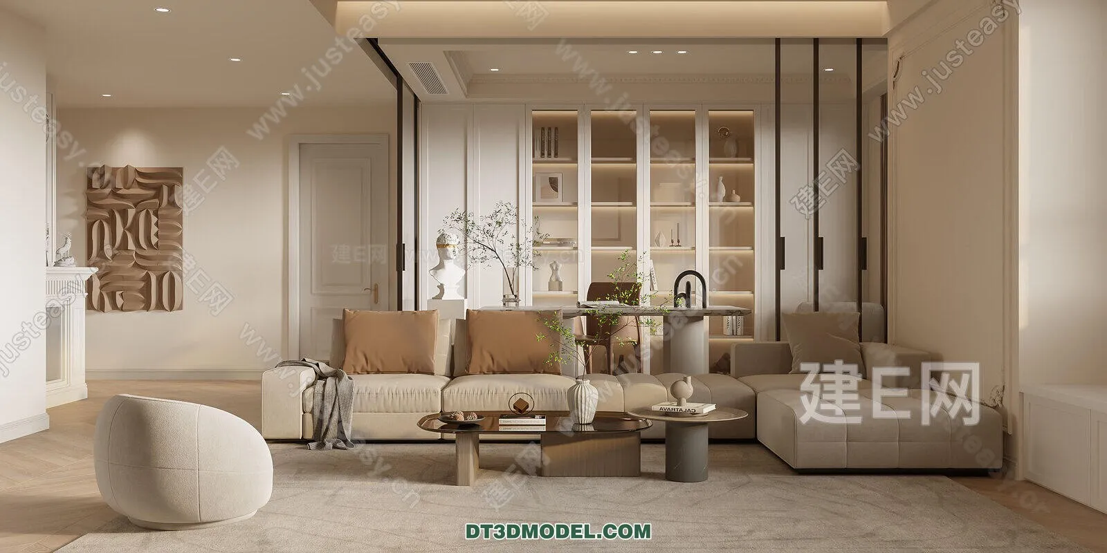 CORONA LIVING ROOM 3D MODELS - 048
