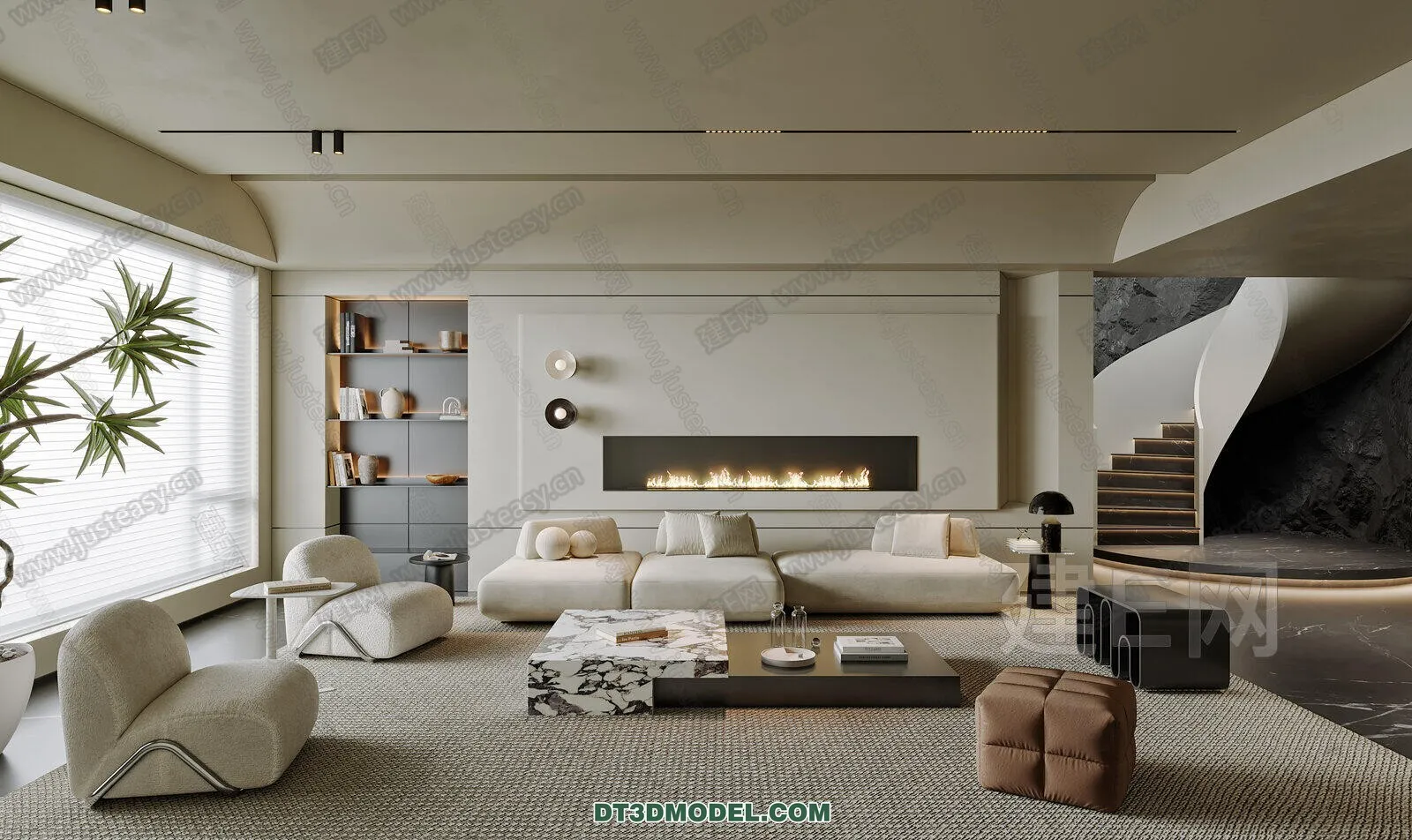 CORONA LIVING ROOM 3D MODELS - 050