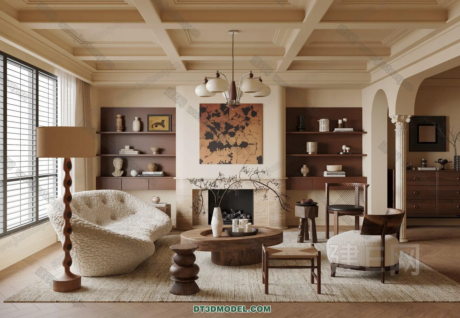 CORONA LIVING ROOM 3D MODELS - 051