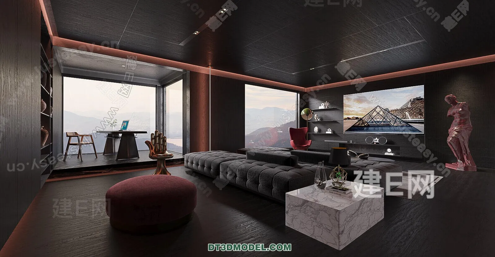 CORONA LIVING ROOM 3D MODELS - 057