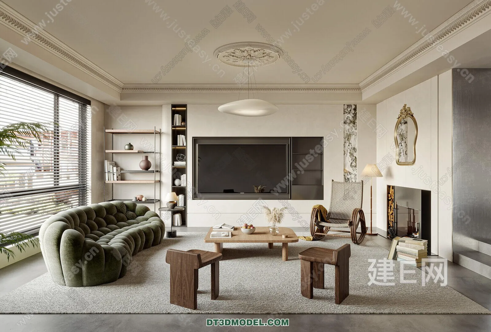 CORONA LIVING ROOM 3D MODELS - 063