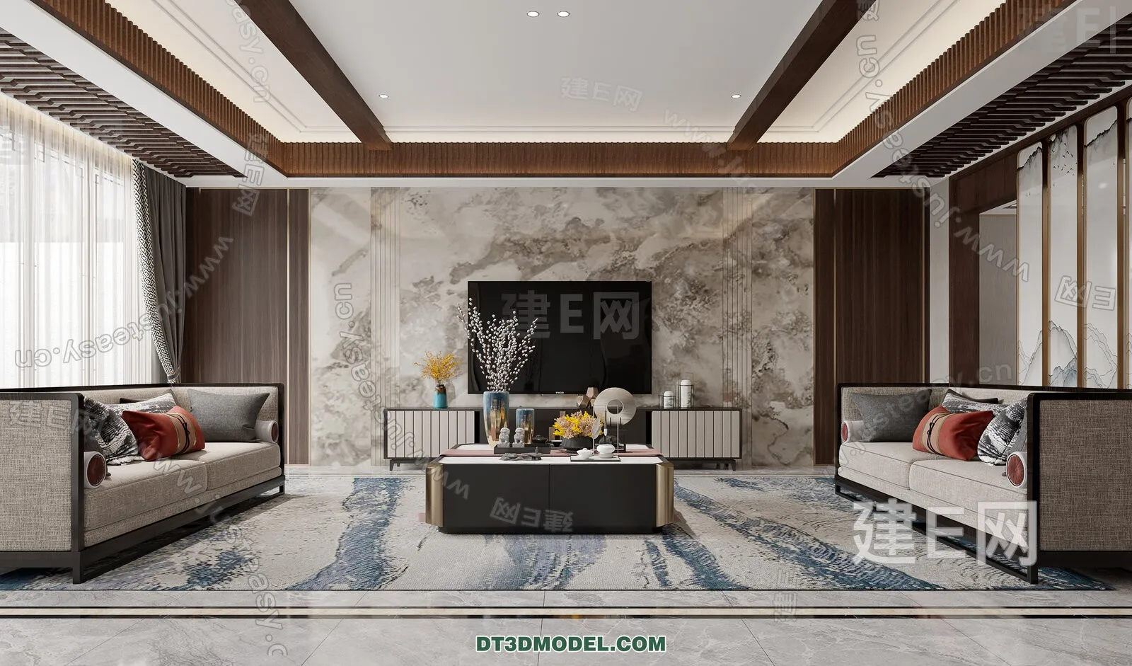 CORONA LIVING ROOM 3D MODELS - 064