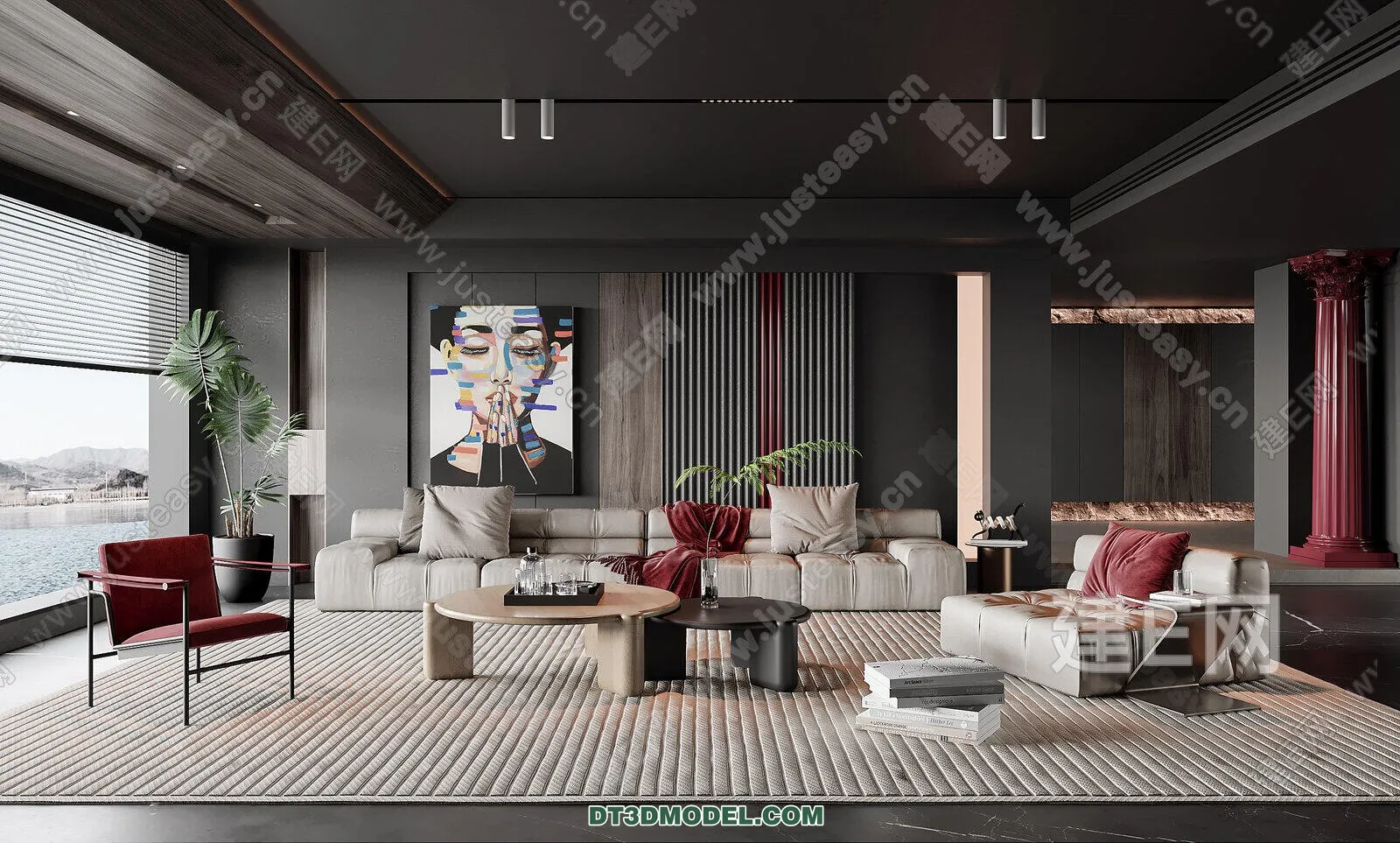CORONA LIVING ROOM 3D MODELS - 067