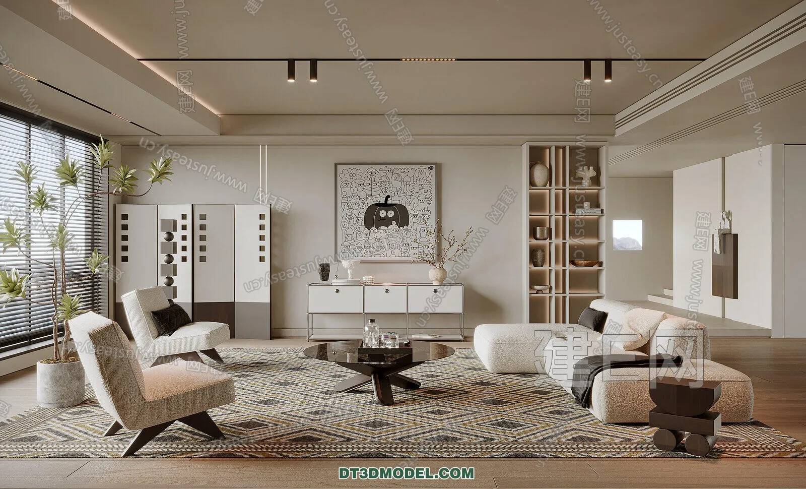CORONA LIVING ROOM 3D MODELS - 068
