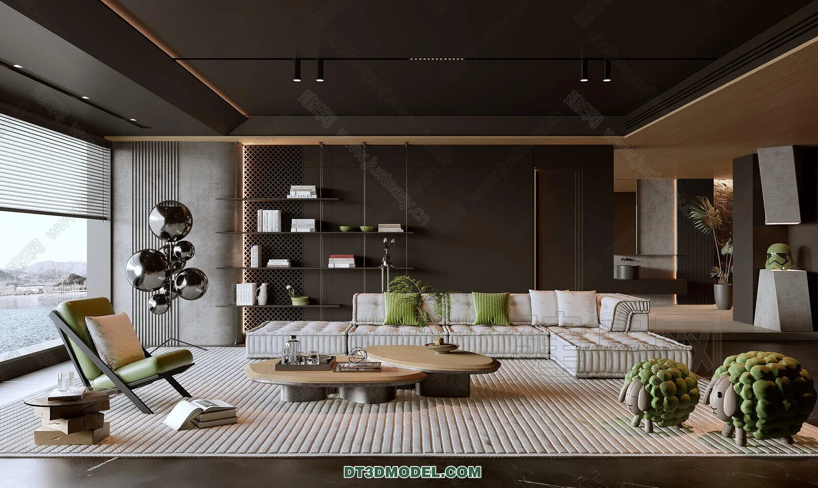 CORONA LIVING ROOM 3D MODELS - 071