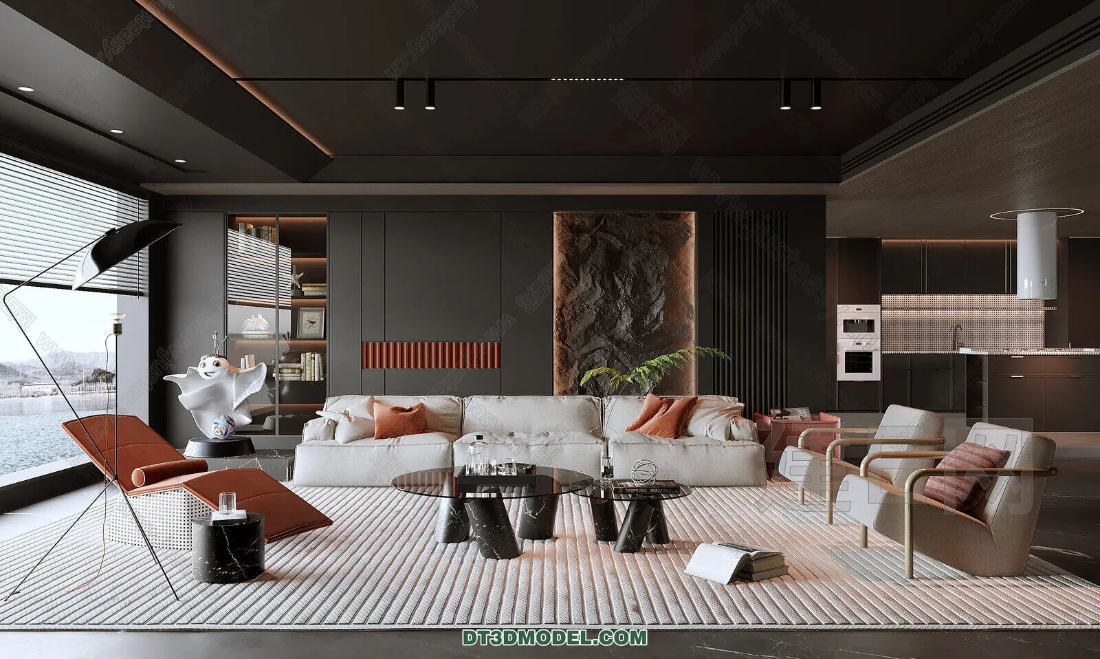 CORONA LIVING ROOM 3D MODELS - 081