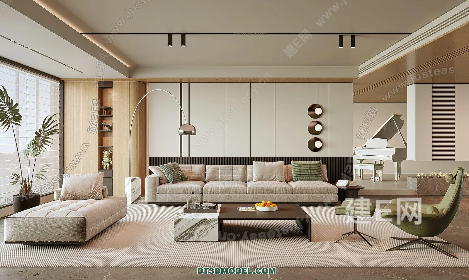 CORONA LIVING ROOM 3D MODELS - 086