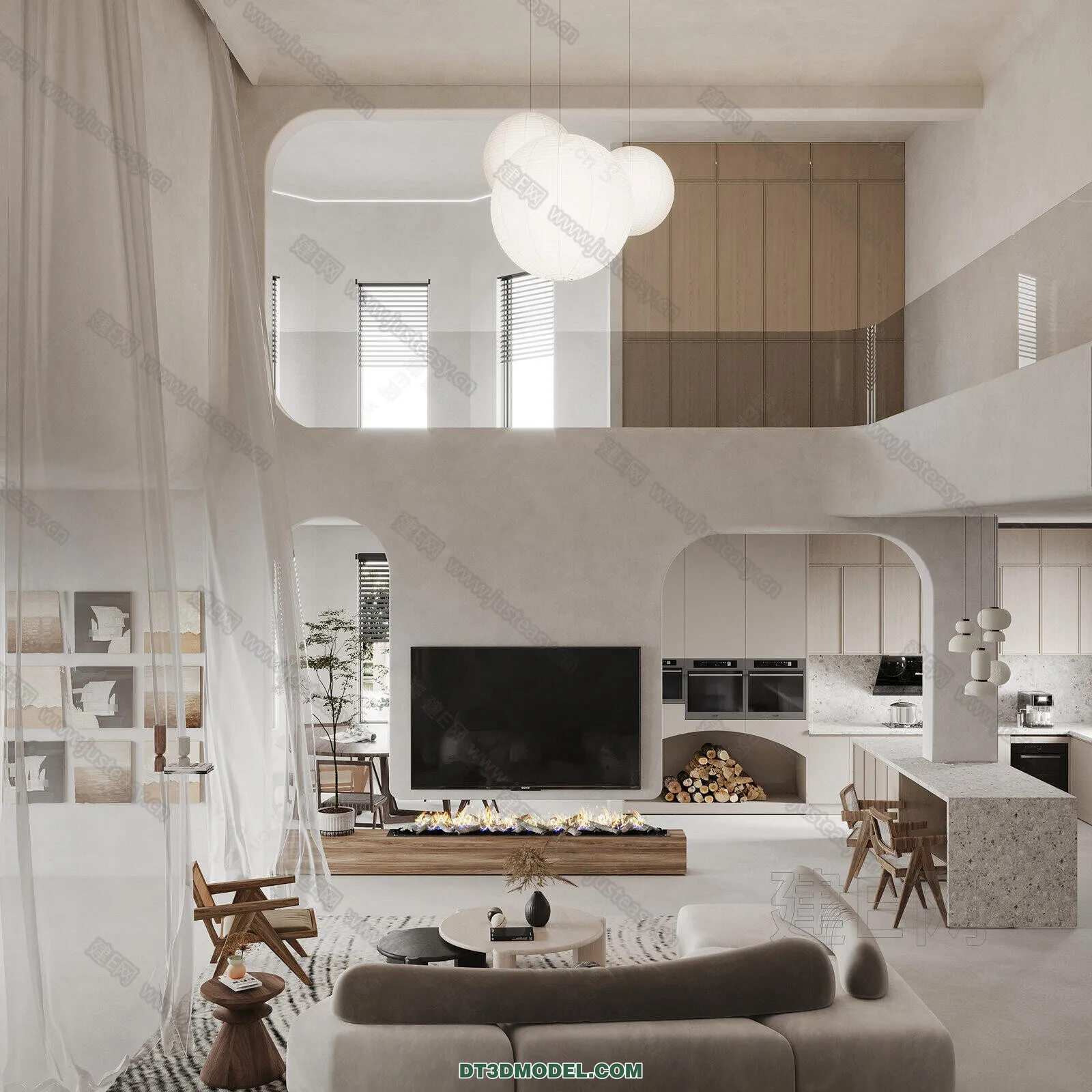 CORONA LIVING ROOM 3D MODELS - 095