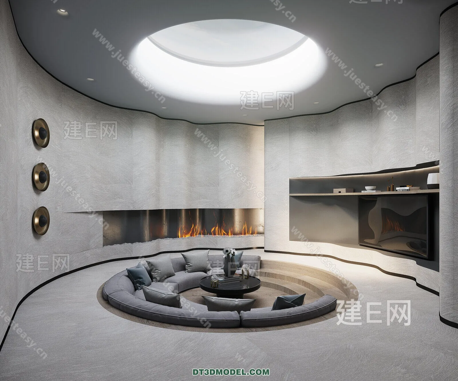 CORONA LIVING ROOM 3D MODELS - 098