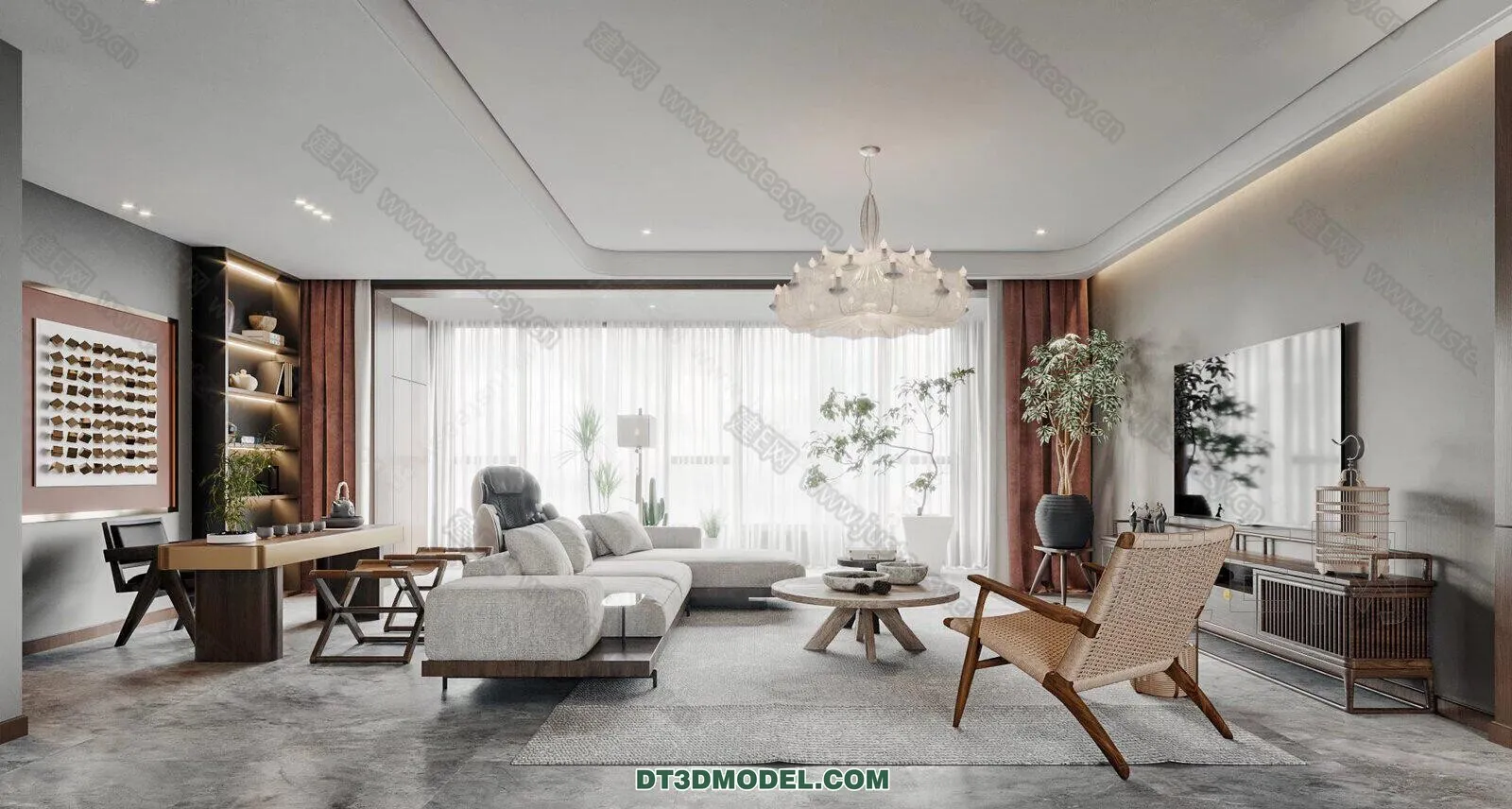 CORONA LIVING ROOM 3D MODELS - 103