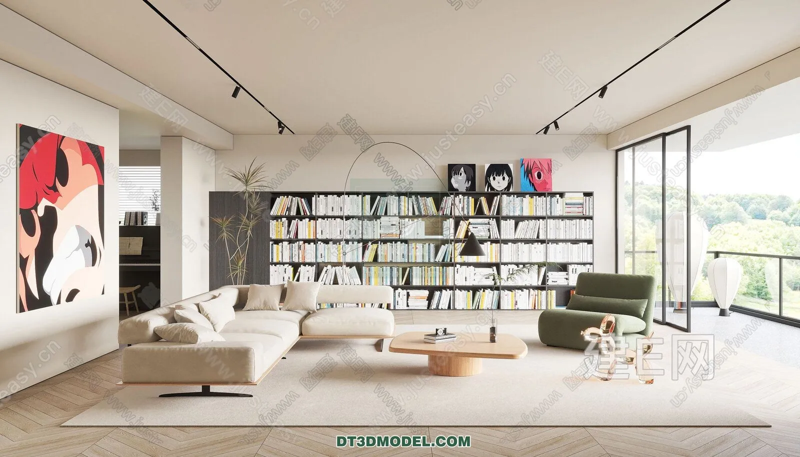 CORONA LIVING ROOM 3D MODELS - 105