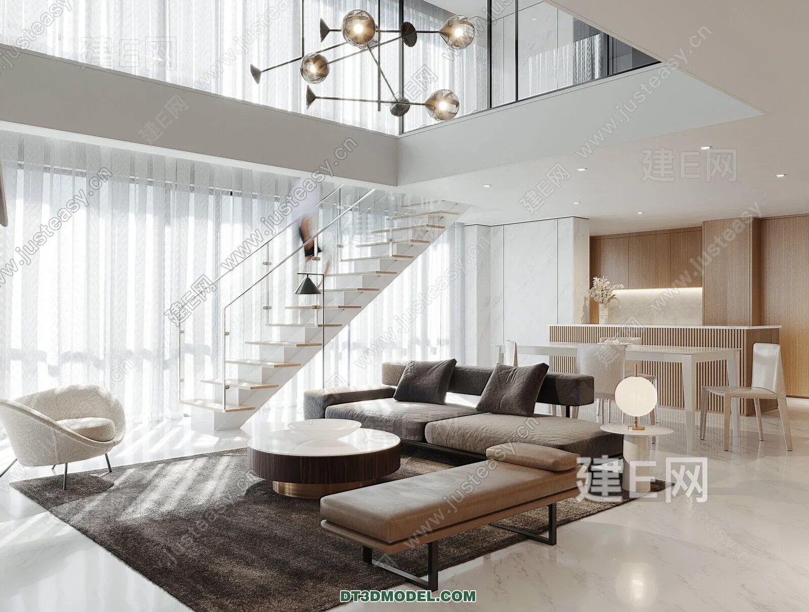 CORONA LIVING ROOM 3D MODELS - 106