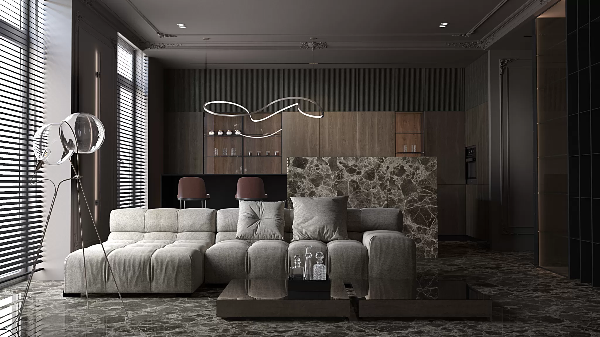 CORONA SCENES - LIVING ROOM - 3207