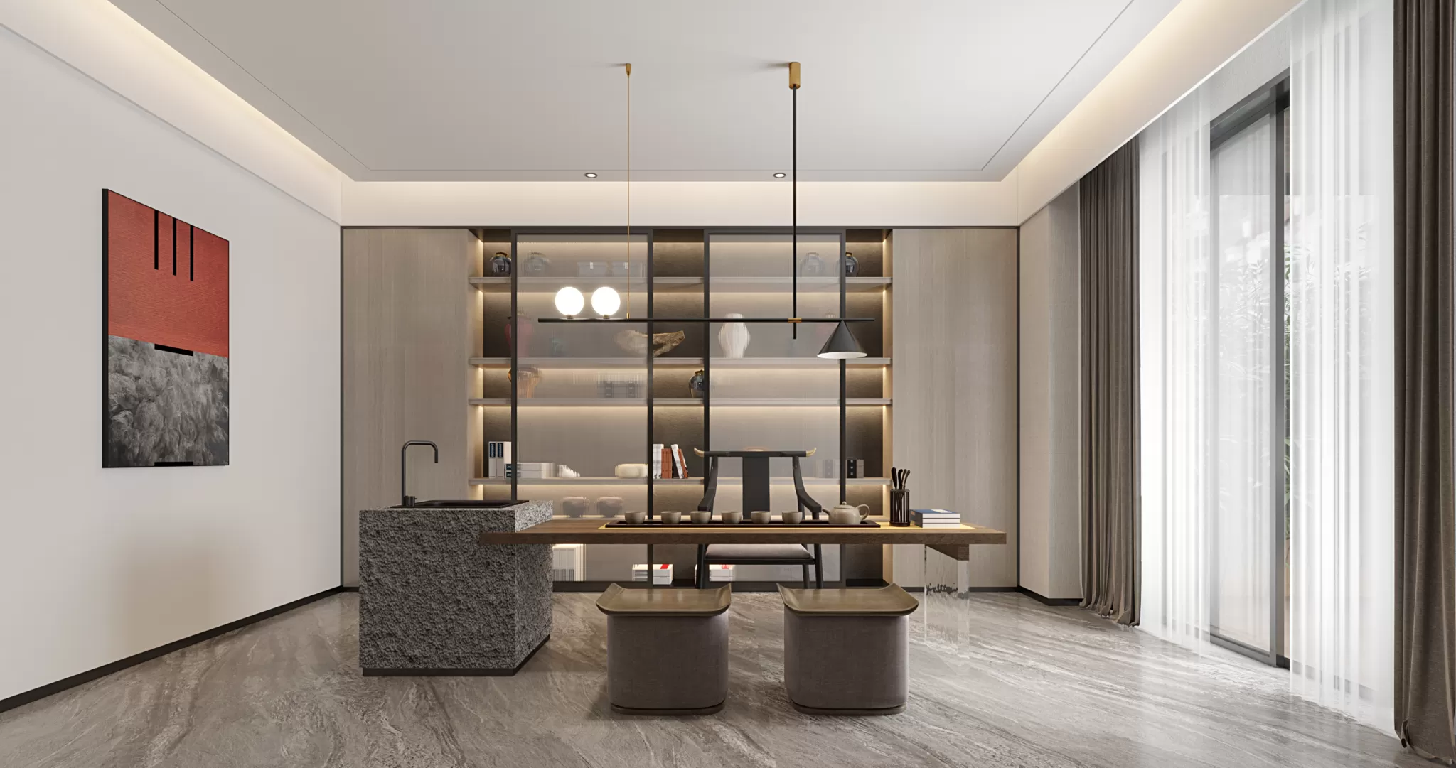 CORONA SCENES - STUDY ROOM - 3903