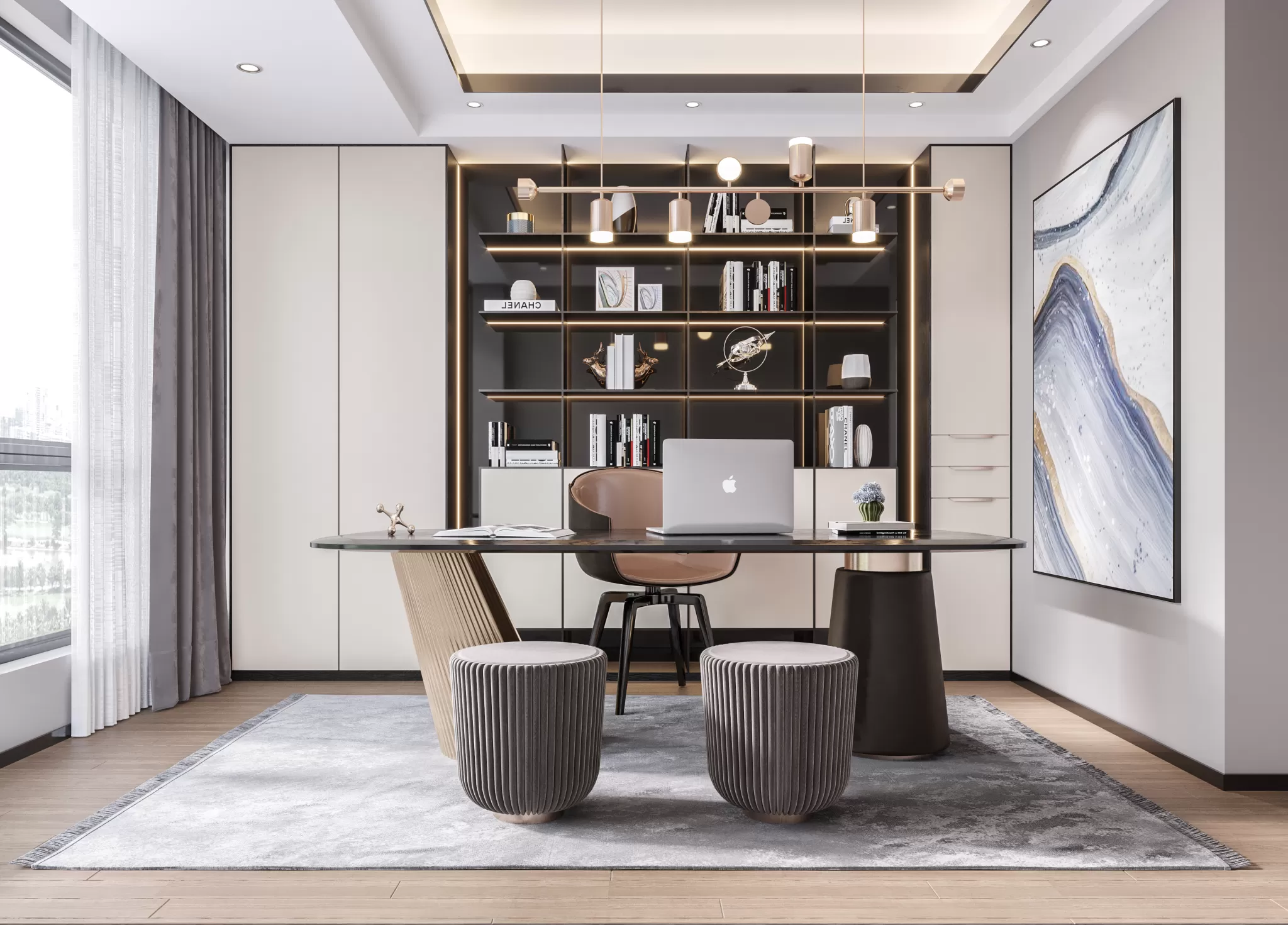 CORONA SCENES - STUDY ROOM - 3914