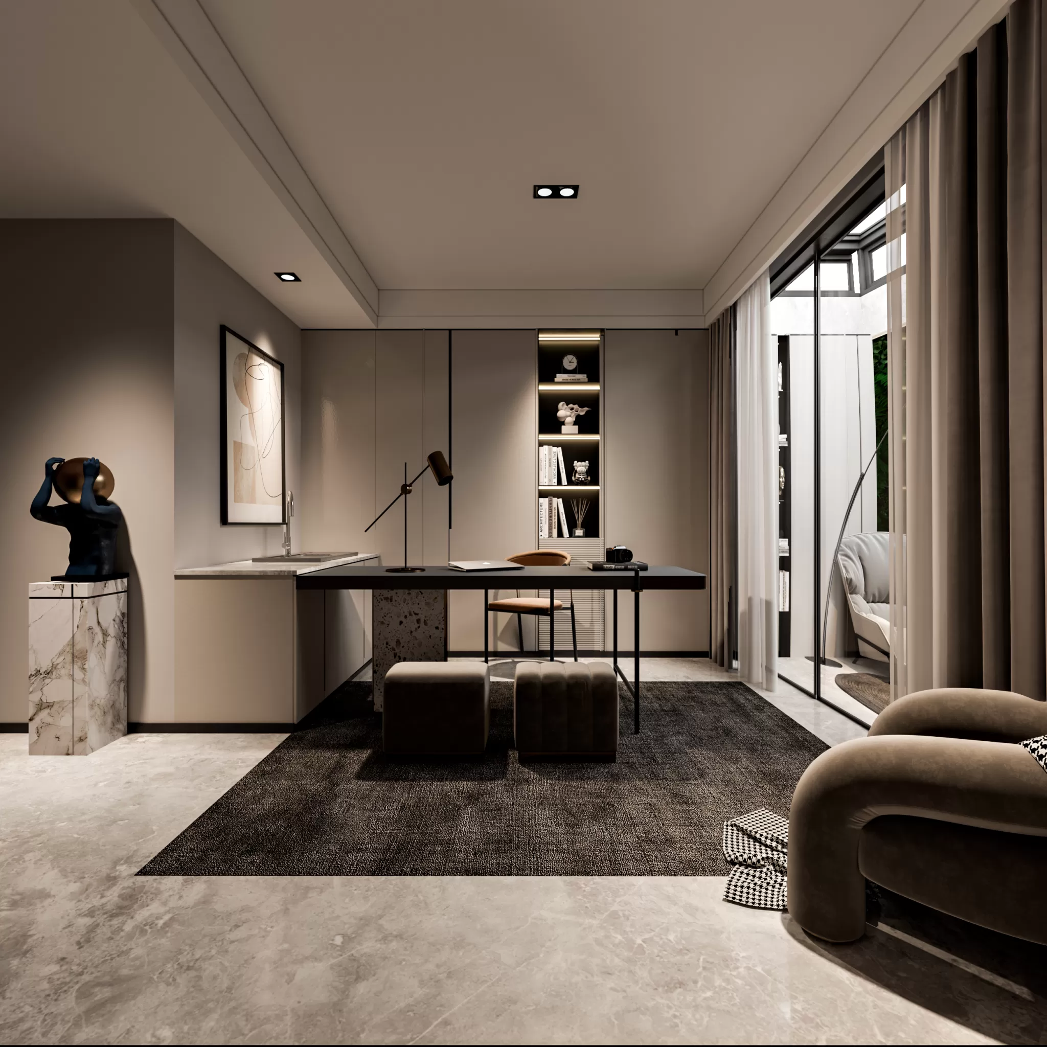 CORONA SCENES - STUDY ROOM - 3917