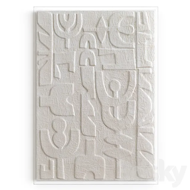 Corrugated paper wall decor Urbino La Redoute 3D Model