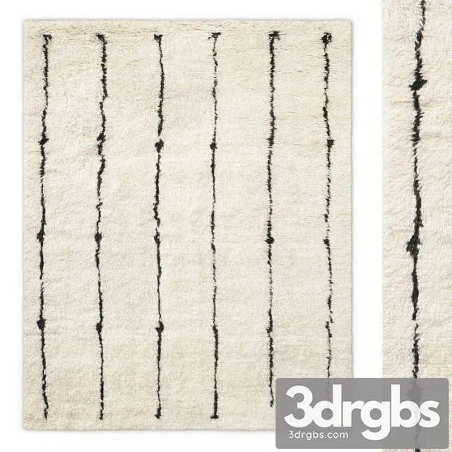 Corsivo Hand Knotted Wool Rug Rh 3D Model Free