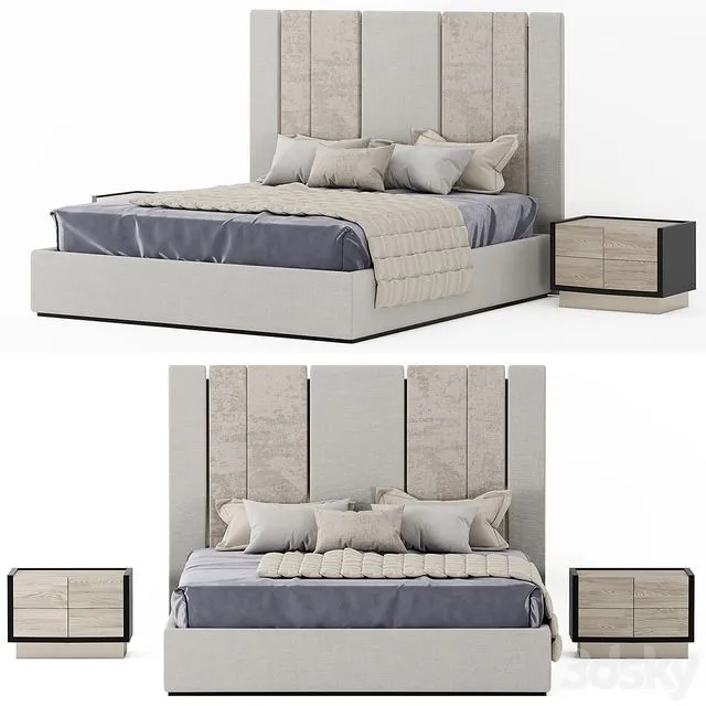 Corte Zari Rubens Bed 3D Model