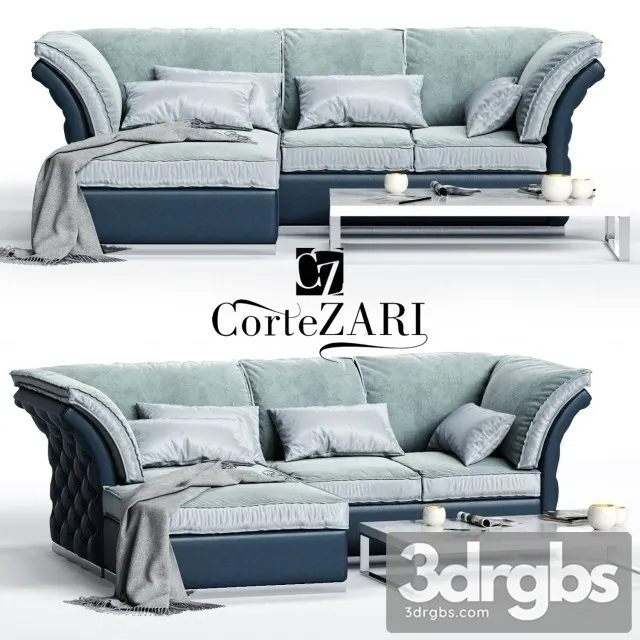 Corte Zari Tiago Corner Sofa 3D Model Free