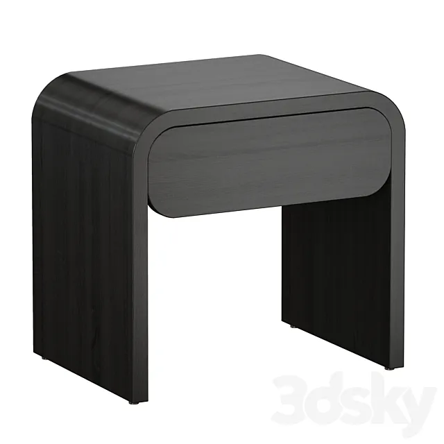 Cortez Charcoal Floating Nightstand (Crate and Barrel) 3D Model