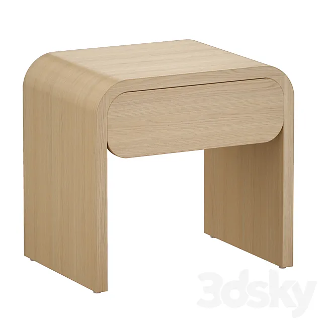 Cortez Natural Floating Nightstand (Crate and Barrel) 3D Model
