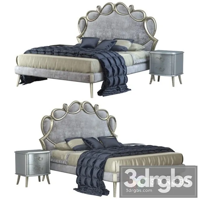 CorteZari Letti Matrimoniali Papillon Bed 3D Model Free
