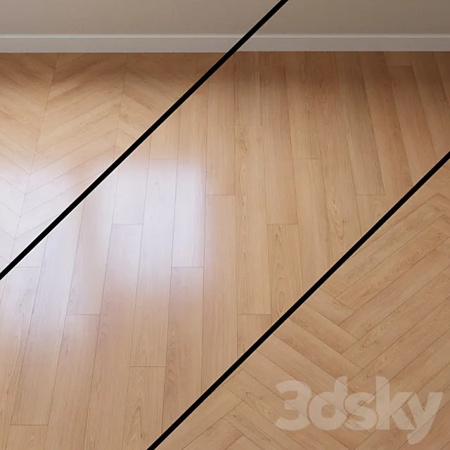 Cortona Beech Parquet board Kahrs 3D Model