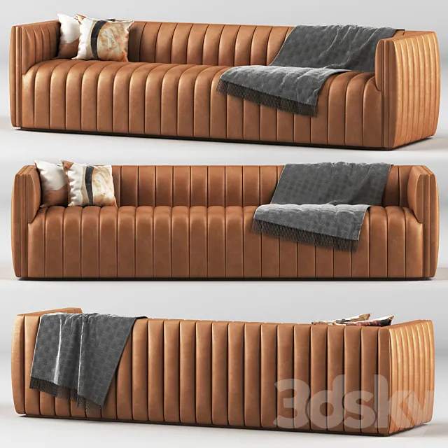 Cosima Leather Sofa 97 3DModel