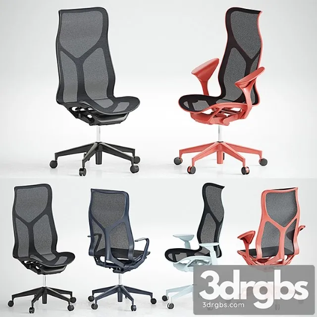Cosm Chairs High Back 3D Model Free