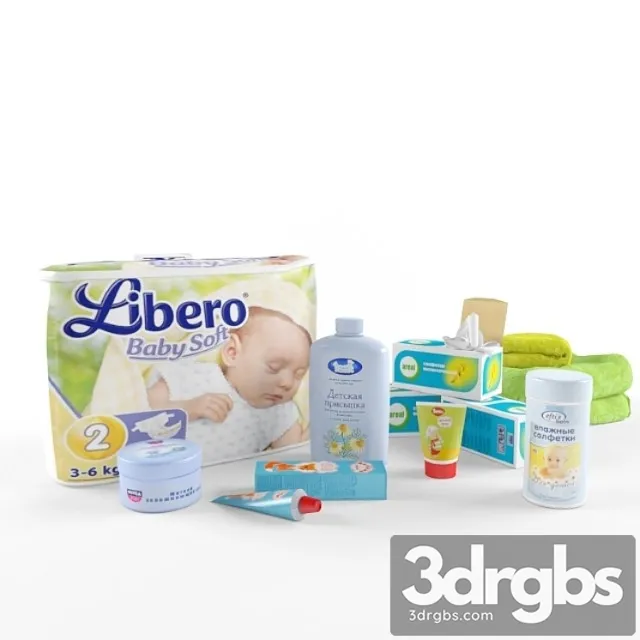 Cosmetics For Babies 3D Model Free