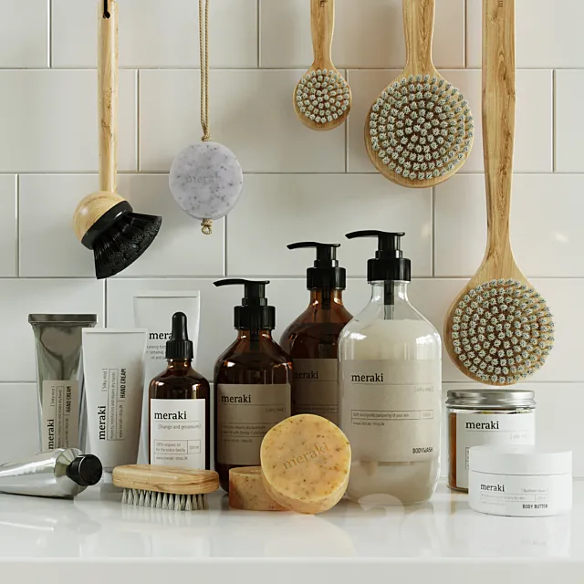 Cosmetics Set Meraki 3D Model