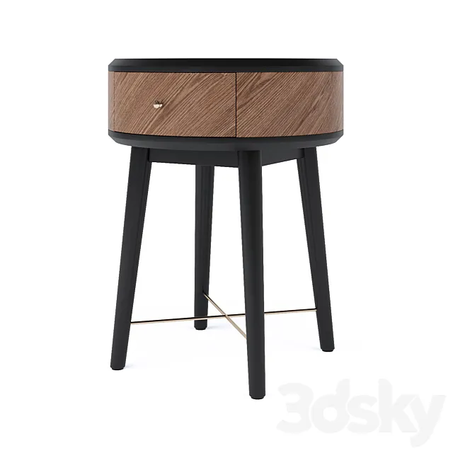 Cosmo bedside table - Brave Round 3D Model