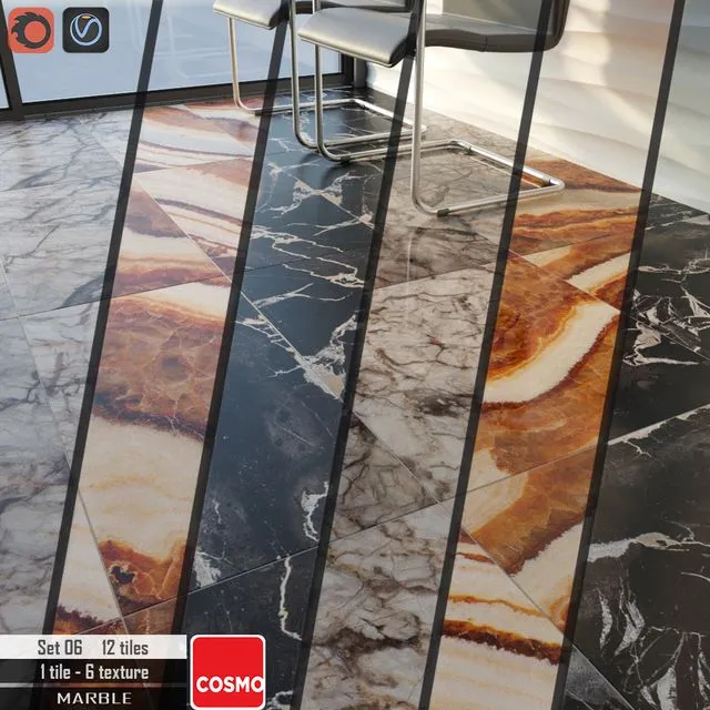 Cosmo Stone Set 06 3D Model