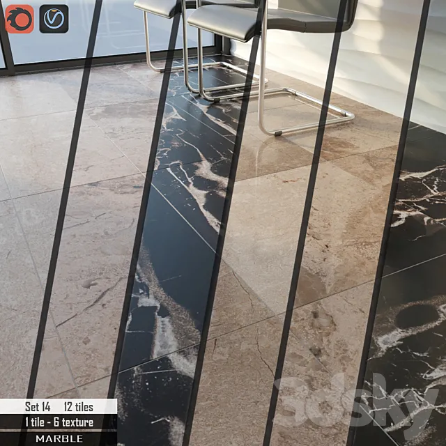 Cosmo Stone Set 14 3DModel