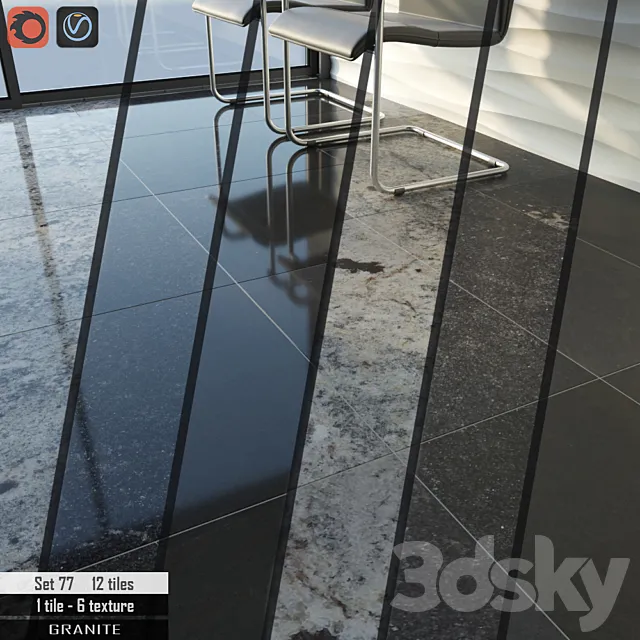 Cosmo Stone Set 77 3DModel