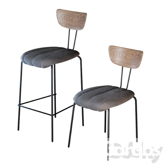 Cosmorelax apel chair set 2 3D Model Free