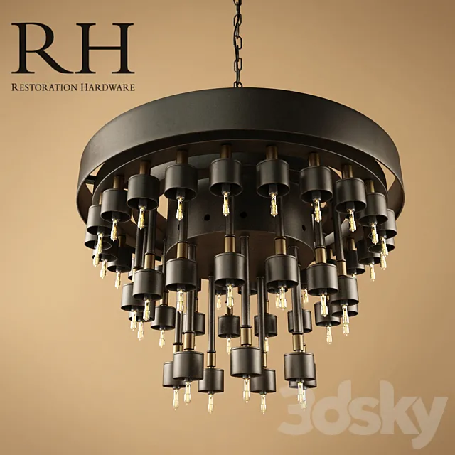 COSMOS 3-RING CHANDELIER 3DModel