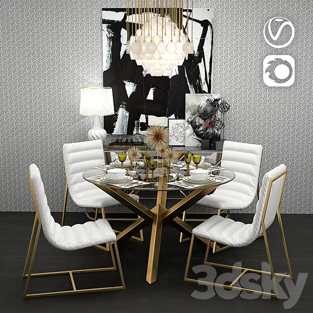 Costa Dining Table 3DModel