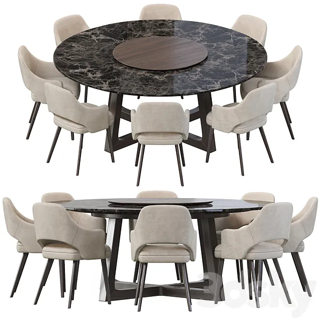 COSTANZA CHAIR and CONCORDE TABLE 3DModel